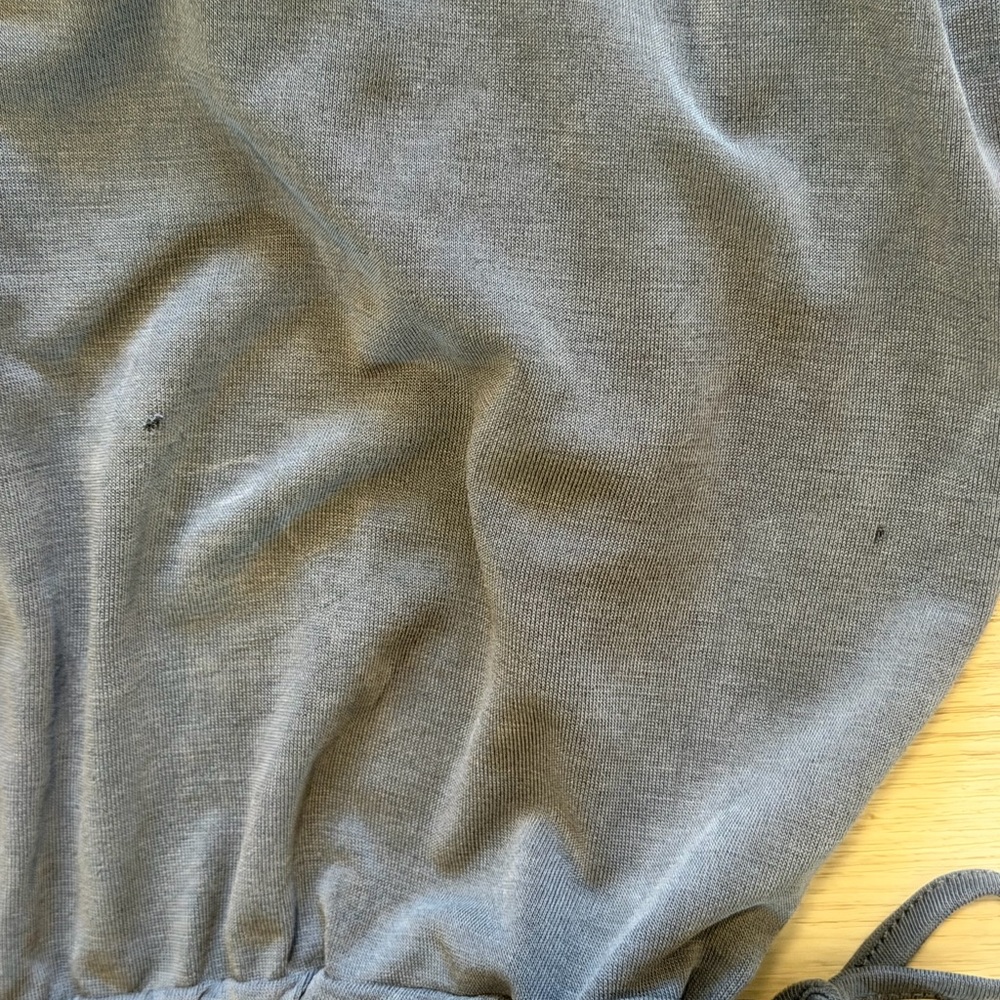 Free People Jumpsuit Sz S Beautiful Day One Piece Gray Pockets Soft Jogger *Read - Picture 13 of 14